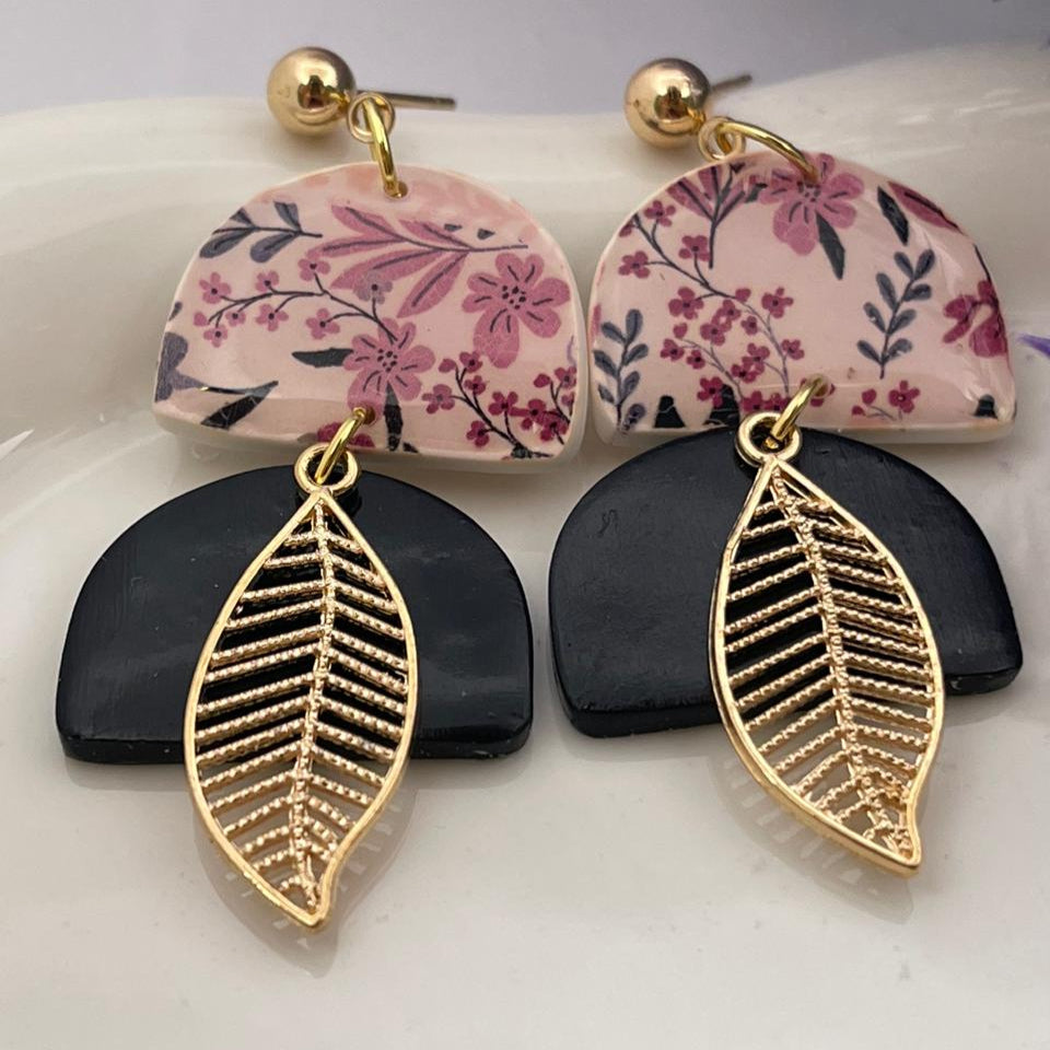 Jessi Black & rose gold stud