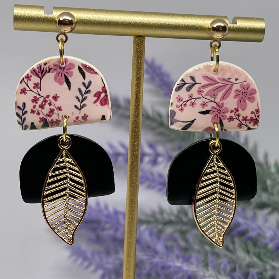 Jessi Black & rose gold stud