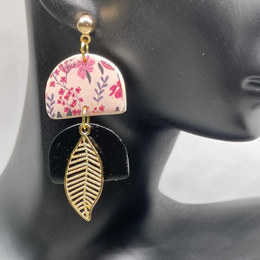 Jessi Black & rose gold stud