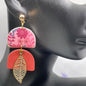 Jessi Red & rose gold stud