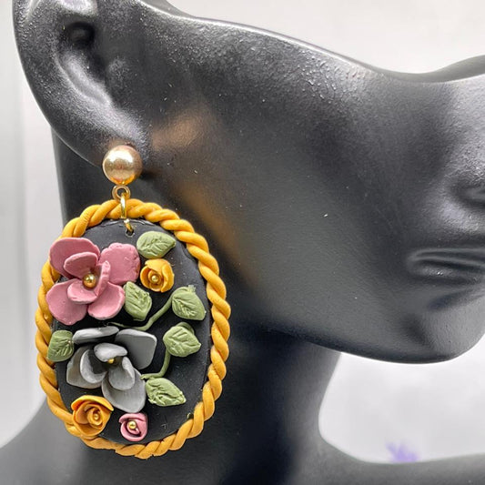 Mini Bouquet & rose gold stud