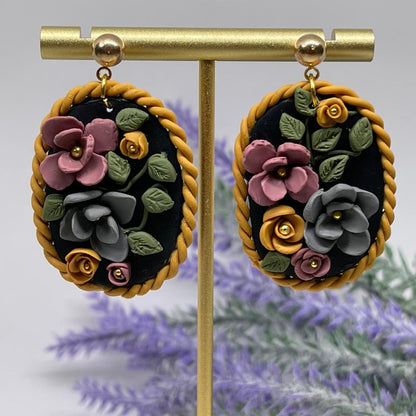 Mini Bouquet & rose gold stud